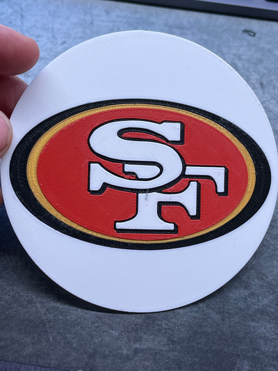 49ers tealight viso by brossj arte 2d 3d print model - Mito3D