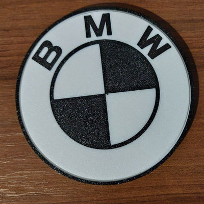 bmw coaster by customcreations art 2d car decor tea drink coffee beer 2dart 3d print model - Mito3D