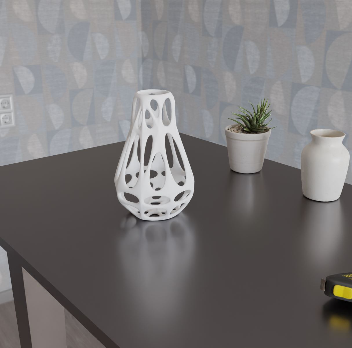 vase modell ausführung 6 by vlad dorf kunst skulpturen skulptur voronoi 3D print model - Mito3D