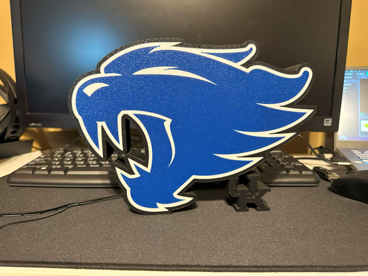 gato montés uk ligero caja by moltenplastic3d arte señales logos led fútbol ncaa logo kentucky 3d print model - Mito3D