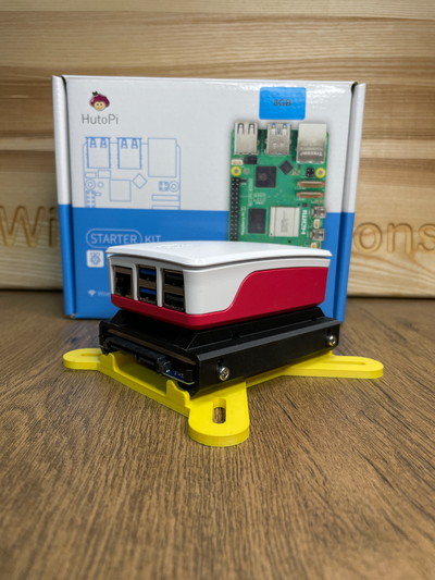 vesa bracket raspberry pi 5 4 - official case ssd by wikizell hobby & diy electronics 100x100 mount support vesa75 rpi 3d print model - Mito3D