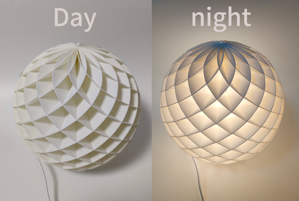 spirale balle led lampe by 3d cen ménage décor kit 001 3d print model - Mito3D