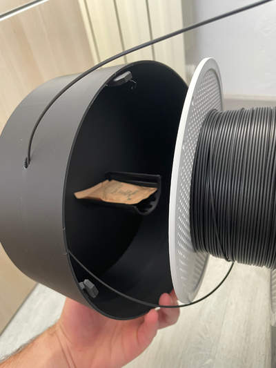 filament spool cover by andrea rebecchi 3d printer accessories accesory humidity humiditibox bambulab p1s ready action to print 3d print model - Mito3D