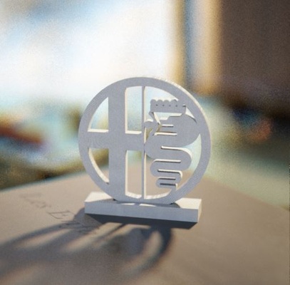 alfa romeo logo by funkyart arte segni loghi prova delle prestazioni 3d print model - Mito3D