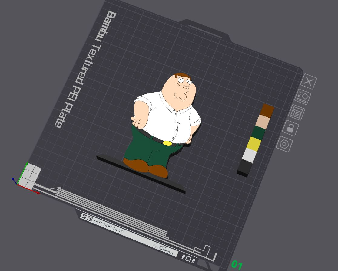 family guy peter griffin table stand by 5kyrunn3r art sculptures brian stewie simpsons homer simpson ams ready logo sign cartoon 3D print model - Mito3D