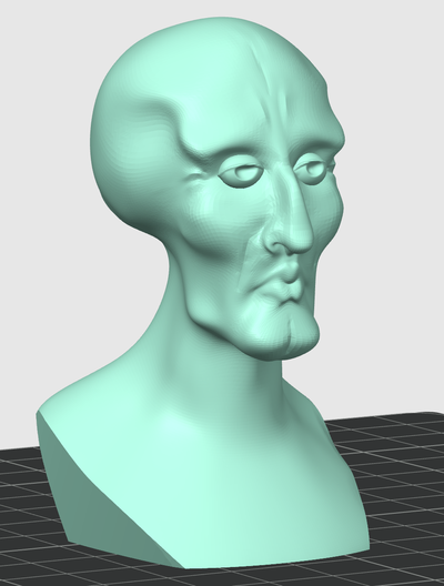 bello squidward by brad z arte sculture spugna mare spongebobsquarepants 3d print model - Mito3D