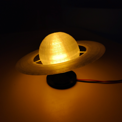 saturno luz by aoaobear casa decoração 3d print model - Mito3D