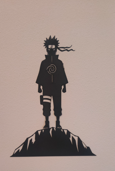 naruto wallart by hrbecek art 2d silouette silueta 3d print model - Mito3D