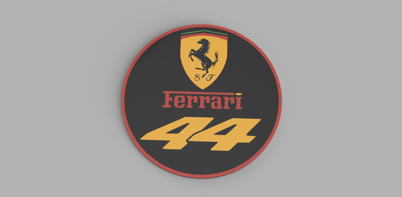 ferrari lewis hamilton 44 coaster by gb household decor scuderia formula 1 one racing team driver pilot 2025 enzo italia italian kitchen appliance gadget table protect protection drink coffee beer spill handy number car red champion lh 3d print model - Mito3D