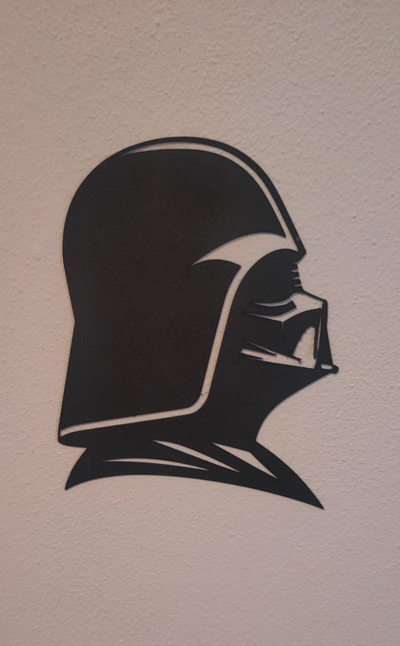 dark vader art mural by bossu 2d étoile guerres étoiles 3d print model - Mito3D