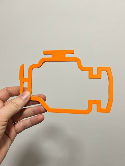 verifica motor silhueta by 3d loja sucata passatempo faça veículos verificar carro 2d 2dart arte luz 3d print model - Mito3D