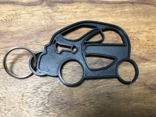 twizy schl sselanh nger by nxtgnprthub art signs & logos schluesselanhaenger keyring ministromer key ring fast print in place logo keychain 3d print model - Mito3D