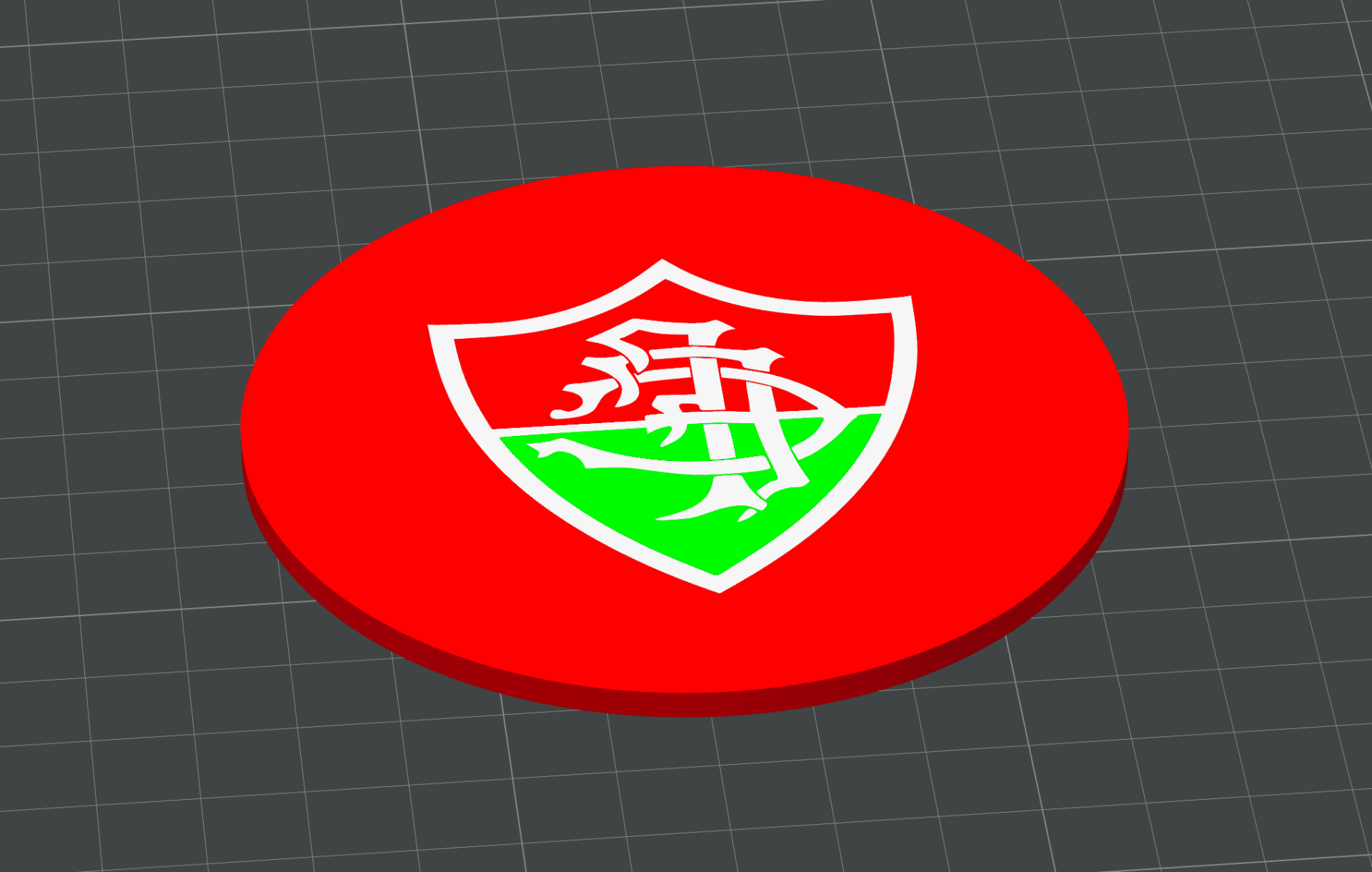 logotipo fluminense multi cor by gustavomes passatempo faça esporte ar livre brasil futebol 3D print model - Mito3D