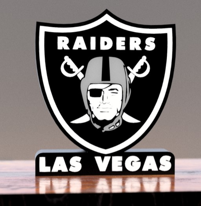 las vegas raiders led lightbox by mfdesigns3d art signs & logos lv lasvegas 3d print model - Mito3D