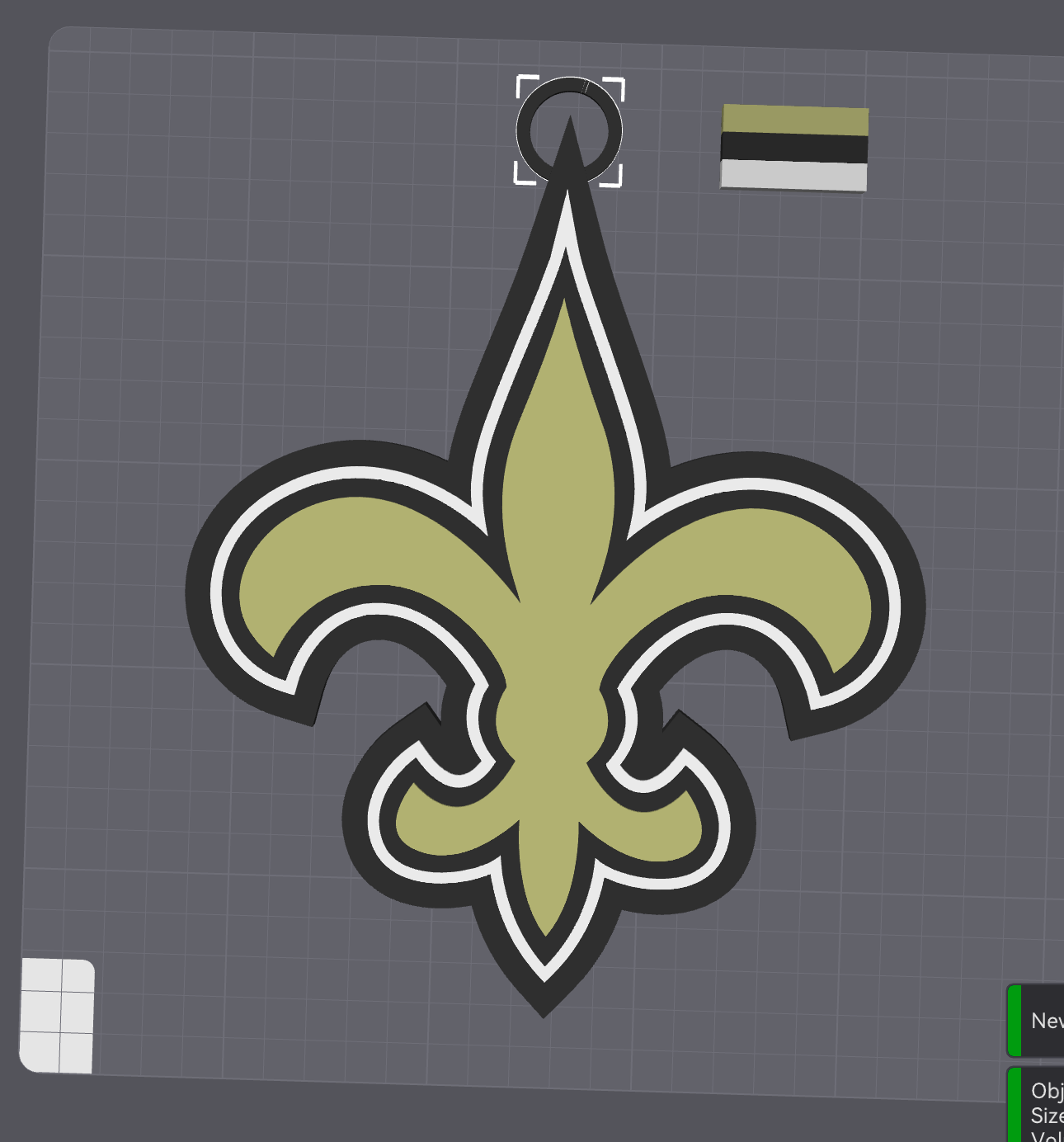 orleans saints logo necklace by mcodysims art signs & logos football nfl charm necklacecharm sport jewlery 3D print model - Mito3D