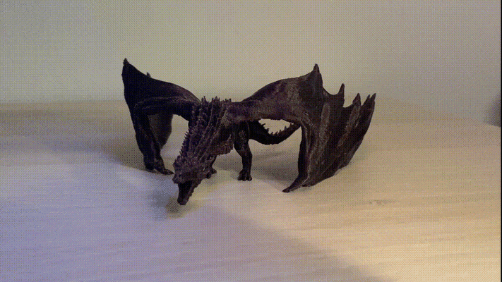 drago drogon remixato by xeras domestico festività 2024 3d stampa gioco of troni anno daenerys targaryen fantasia 3d print model - Mito3D