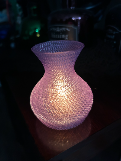 tealight nightlight by darke delights generative 3d model my vase twist transparent mode contest 3d print model - Mito3D