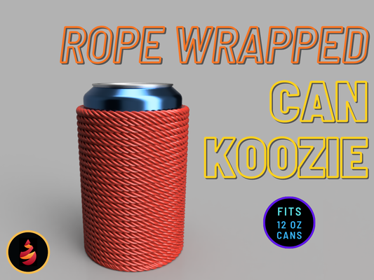 rope koozie by jamestheprinter household house models can spiral drink drinks beerkoozie canholder 12oz cankoozie drinkkoozie popcan sodakoozie kooziecup ropes 12ounce 3d print model - Mito3D