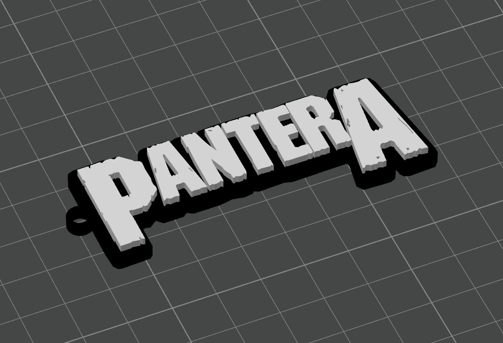 pantera keychain by metalheadprinting fashion models metal music rock keychains 3D print model - Mito3D