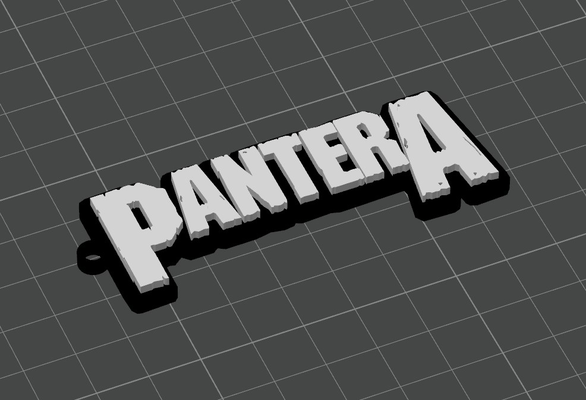 pantera anahtarlık by metal kafalı baskı moda modeller müzik kaya 3d print model - Mito3D
