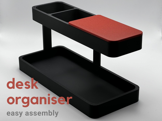 desk organiser japanese influence by h3li0 household office organizer design desktop storage 3d print model - Mito3D