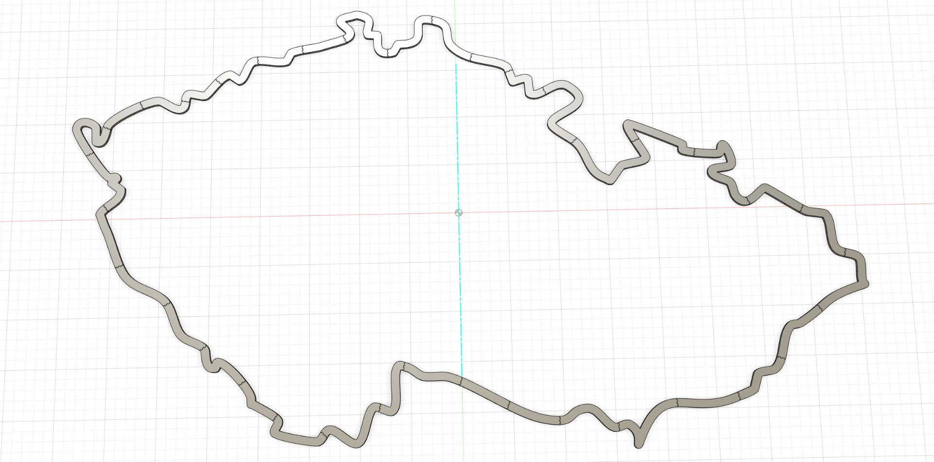 carta geografica od ceco repubblica 2m largo scala as desiderio by pavel arte 2d modello parete 3D print model - Mito3D