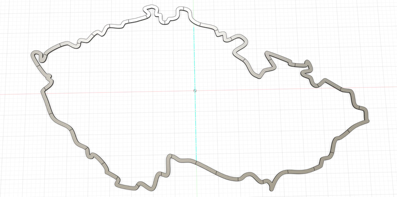 carta geografica od ceco repubblica 2m largo scala as desiderio by pavel arte 2d modello parete 3d print model - Mito3D