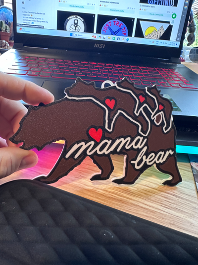 mama bear heart sign by infinity 3d prints art signs & logos cute kids hearts love children 3d print model - Mito3D