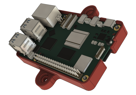 framboesa pi 5 parede monte by anti passatempo faça eletrônicos rpi5 3d print model - Mito3D