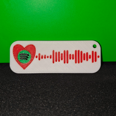 spotyheart customizable spotify code keychain detailed tutorial in description by gcdesign3d art sculptures spotifykeychaincode print place valentinesday gift girlfriend gadget colored saintvalentin 3d print model - Mito3D