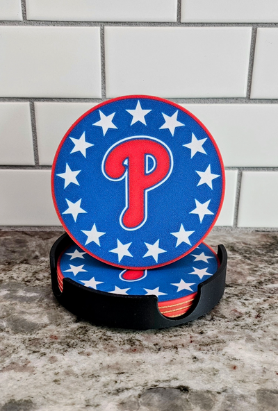 philadelphia phillies coaster set by chrsrbz household decor set 3d print model - Mito3D