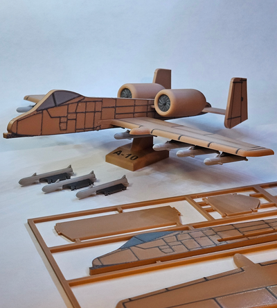 a10 plane kit card by planes01 hobby & diy vehicles kitcard airplane a-10 3d print model - Mito3D