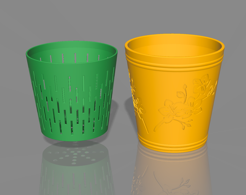 orchidée planteur grille plante pot by staprin3d ménage jardin insérer 3d print model - Mito3D