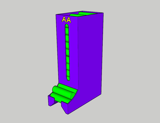 aa 55+ pil depolama by kj tasarımlar araçlar organizatörler konteyner organizatör costco paketlemek 3d print model - Mito3D