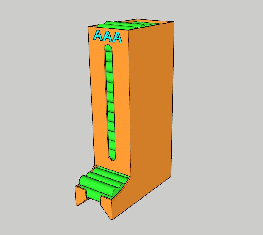 aaa 55+ pil depolama by kj tasarımlar araçlar organizatörler konteyner organizatör costco paket paketlemek 3D print model - Mito3D