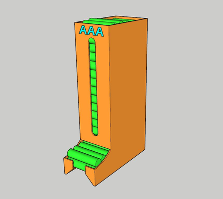 aaa 55+ pil depolama by kj tasarımlar araçlar organizatörler konteyner organizatör costco paket paketlemek 3d print model - Mito3D