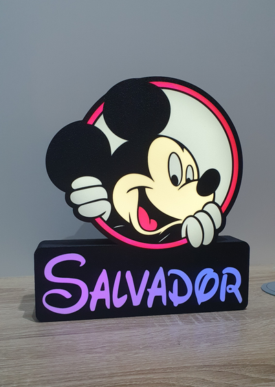 mickey hafif kutu by rtrigo3d ev halkı dekor minnie ışık kutu led rtr3d lampe 3d print model - Mito3D