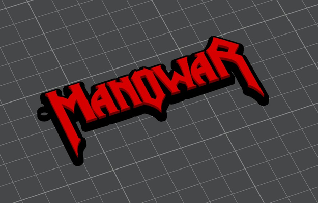 manowar keychain by metalheadprinting fashion models keychains metal music rock 3d print model - Mito3D