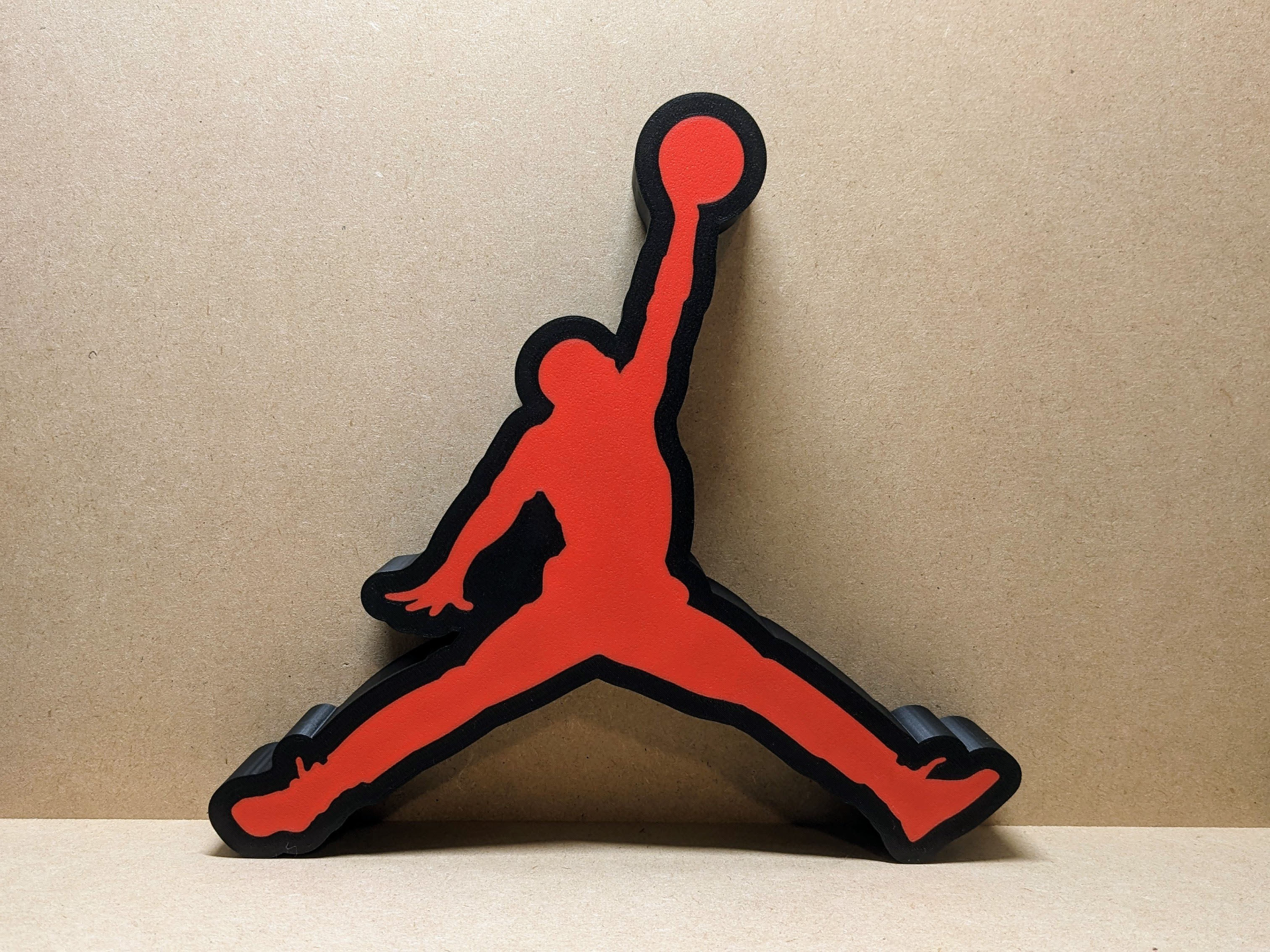 ürdün jumpman hafif kutu by silman3d sanat modeller hava ürdün atlama adam nba boğalar logo ışık kutu lamba led ams renkli 3D print model - Mito3D