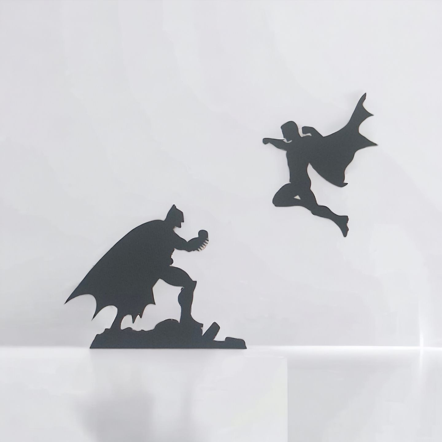 batman vs superman art mural by bossu 2d dc 3D print model - Mito3D