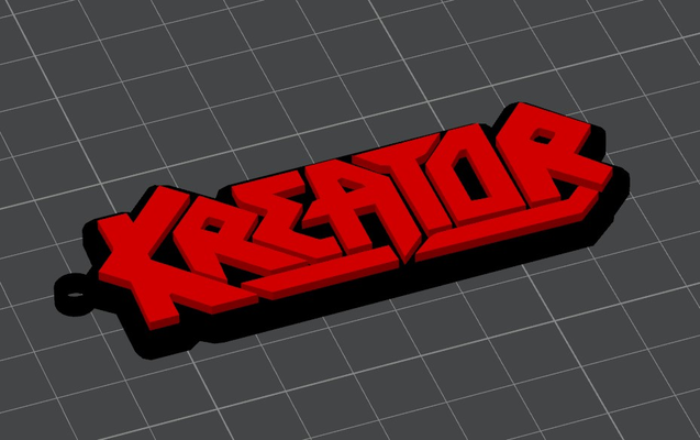 kreator keychain by metalheadprinting fashion models music rock metal keychains 3d print model - Mito3D