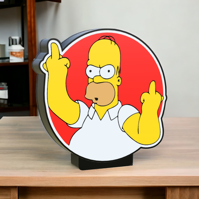 omero simpson luce scatola by minestra 3d domestico arredamento bart dito mezzo lightbox guidato lampada box auto uomo delle caverne 3d print model - Mito3D