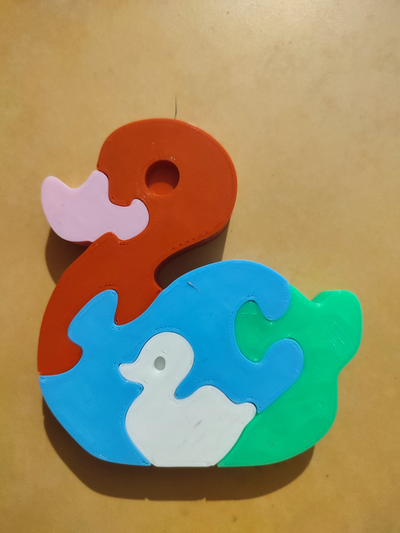 canard puzzle gamins by jpokorny12 jouets jeux puzzles zoo jouet enfants 3d print model - Mito3D