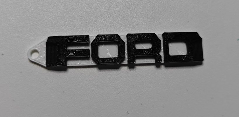 ford modern schlüsselbund by otomar kunst 2d 3d print model - Mito3D