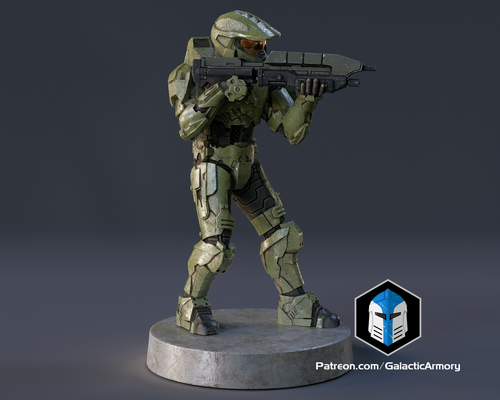 halo 3 master chief miniature by galactic armory miniatures people xbox arbiter statue mini 3d print model - Mito3D