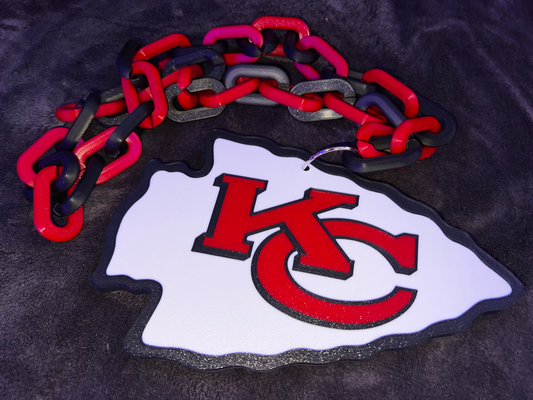 kansas city chiefs big chain charm by munark hobby & diy sport outdoors nfl super bowl 3d print model - Mito3D