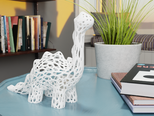 voronoi dino yeniden karıştırılmış by ds tasarım ev halkı dekor oyuncak dekorasyon hayvan sanat geometri 3dprinting dinozor eğlence matematik 3dmodel biyoloji tarih öncesi 3d print model - Mito3D