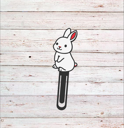 bookmark rabbit cute kawaii by jonnycena3dart art models libro libri book books segnalibro segnalibri 3d print model - Mito3D