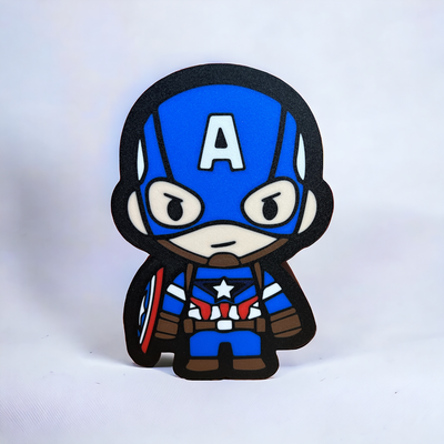 captain america led light box by cadventures3d art signs & logos lightbox avengers marvel comic book comicbook character 3d print model - Mito3D