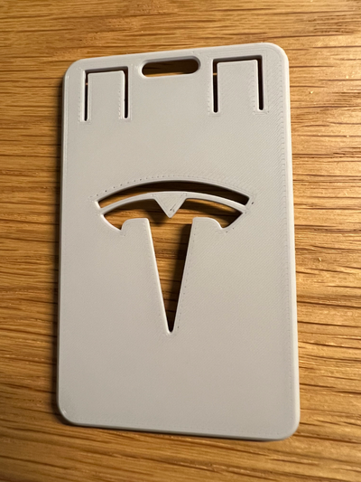 tesla carta chiave distintivo by alex utensili organizzatori 3d print model - Mito3D